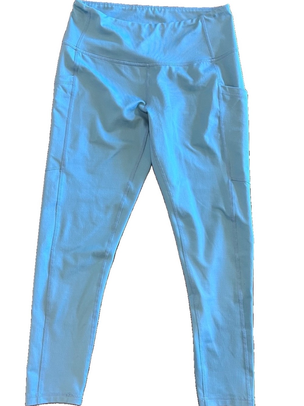 Z by Zella Women's High Waist Pocket Crop 7/8 Leggings Light Aqua Blue Medium